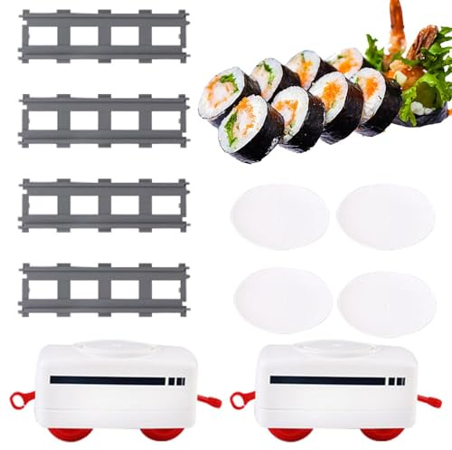 Wisylizv Sushitåg för - batteridrivna roterande tågleksaker | Sushi-utställningsbord, svängbar, set för pojkar och flickor från 4 år