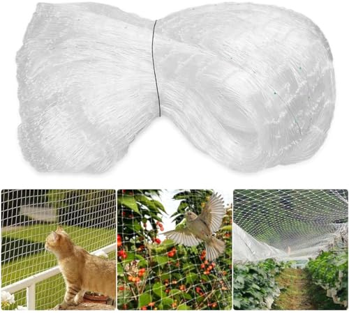 Filet Chat Balcon, 3 x 10m Filet Anti Oiseaux, File-t de Protection pour Oiseaux, Filets pour Jardin, File-t de Balcon Protectio, Filets pour Protéger Arbre Fruitier