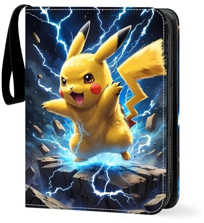 Classeur Carte, Album Carte Porte, 4 Poche Binder Capacité 400 Cartes | Album de rangement pour cartes, cuir imperméable à 4 poches, stocke jusqu'à 400 cartes pour collection