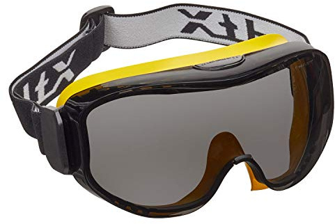 voltX DEFENDER ULTRA indirect ventilated Safety Goggles, SMOKE lens with snug fitting seal and buckle adjustable headband, CE EN166BT, EN172 Certified, Anti fog & Anti Scratch coated UV400 lens.