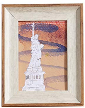 Bilderrahmen, Amerikanischer Retro Wandbehang Fotorahmen Set Tisch Foto Foto Albumhalter Hauptdekoration (Farbe : Weiß, Größe : 15×20cm)