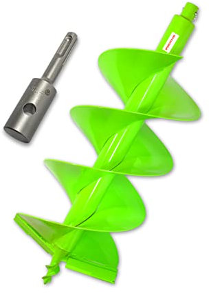 Trapano WERHE® Profi in Acciaio forte, punta da terra per trapano 300 mm a doppio albero estremamente robusto con adattatore SDS Plus - trapano per pozzi punta precisa.