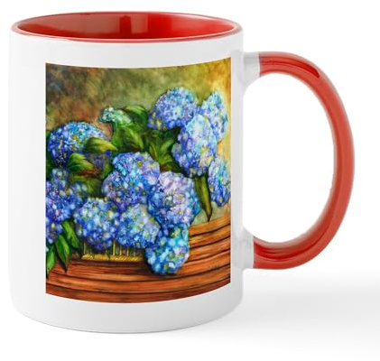 CafePress Hydrangeas Mug 11 oz (325 ml) Ceramic Coffee Mug