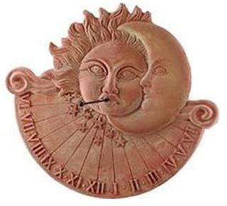 ANTICO MESTIERE MERIDIANA Eclissi RIFINITA A Mano 46 CM in Terracotta Giardino ARREDO