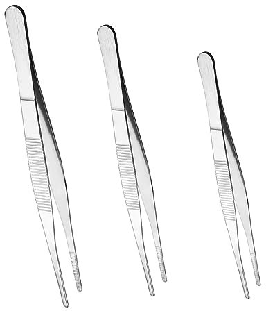 JOCXZI 3pcs Pinces Cuisine en Acier - (20cm/25cm/30cm) Pinces Cuisine Professionnelles Pinces Cuisine Pinces Cuisine Professionnelles Pinces en Acier Inoxydable adaptées au Chef Steak Grill