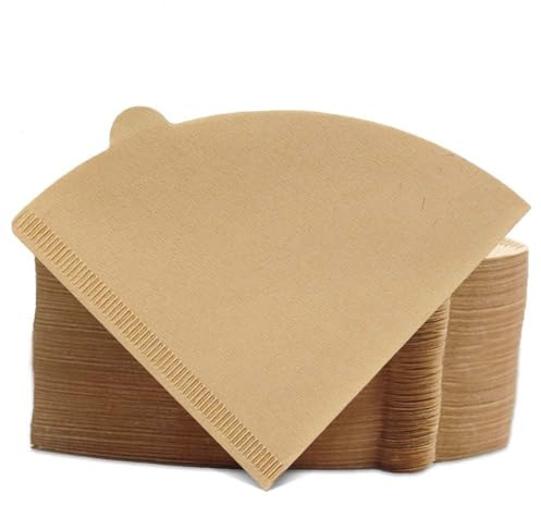 Cone Coffee Filters Size 02, 200 Count 1-4 Cups Unbleached V02 Disposable Coffee Filter Paper, Compatible with Conical Shaped Pour Over Coffee Dripper and Drip Coffee Maker