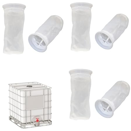 Filtre en Nylon, 6 Pièces Accessoires de Filtre de Réservoir IBC pour cuve eau de pluie 1000l avec robinet Filtre de recuperation,Filtre de Remplacement pour DN150 citerne récupérateur dEau, litres
