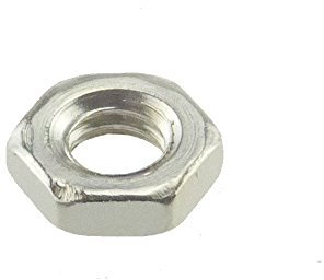 Sechskantmuttern niedrige Form mit Fase ISO 4035 Messing galvanisch vernickelt M 10-100 Stück