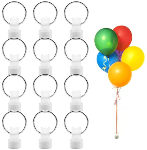 Supporto per Palloncini, 12 Pezzi in Plastica, Perfetto per Matrimoni e Celebrazioni - Viene Fornito con Supporto e Peso