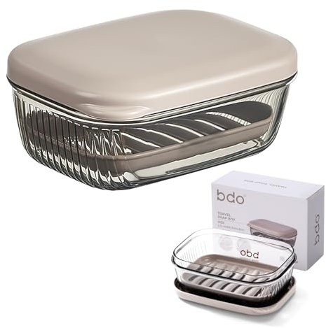 Contenitore per Sapone Da Viaggio Con Coperchio - Scatola Portasapone in Plastica Con Strato Drenante Impermeabilizzazione per Bagno, Campeggio