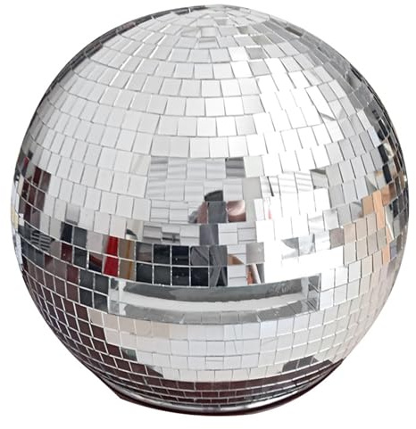 Meiliyizu Discokugel-Helm (ohne Lichter), Diskokugel-Helm, silberfarbener Glitzer, Diskotheken-Helm, Party-Dekorationen für Bar, Club, Feiern, festliche Zusammenkünfte