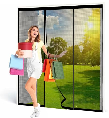 Mosquitero Magnetico Anti Insectos 240x275cm Negro Cortinas Antimoscas Cortina Pantalla Mosquitera para Ventana