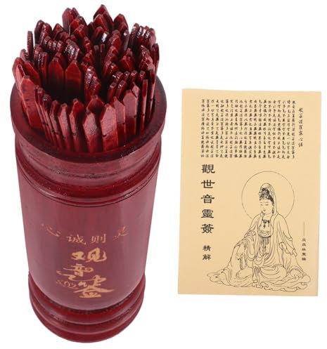 KONTONTY Juego De Palillos De Adivinación Chinos Hogar Varillas De Adivinación Chinas Pequeñas Varita Ligera para Juegos y Rituales y Libro Incluido Set De 100 Palillos