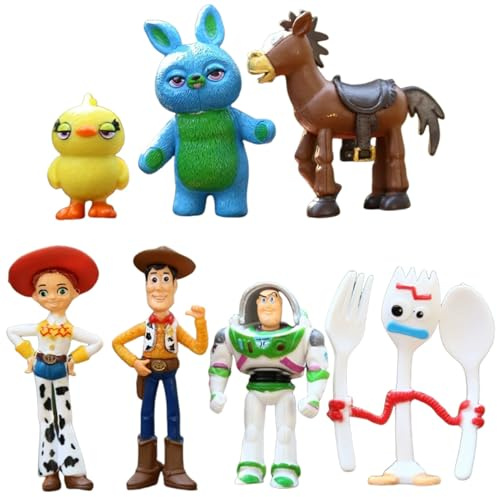 7pcs Story Mini Figures Set Cake Toppers Story Cake Decoration Figurine Cupcake Toppers Figurines Party Cake Decoration Supplies Party Favors Birthday Gift Toys for