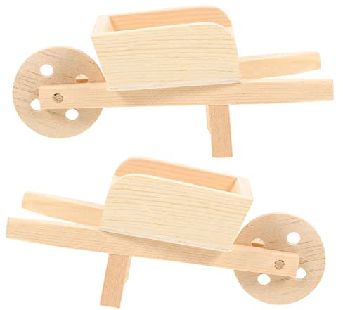 ERINGOGO 2pièces Mini Chariot Décoratif Modèles De Poupées pour Maison Miniature Accessoires De Jardin Et Décoration De pour Et Collections