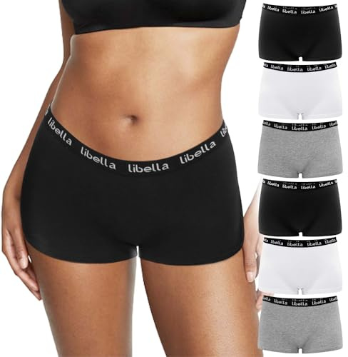Boxer Femme Shorty Femmes Panty Coton Short Caleçon avec Entrejambe Large Coton Cycliste Short Anti Frottement Lot de 6 BWG M