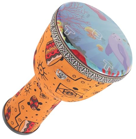 Djembe Trommel 8 Zoll PVC Handtrommel für Kinder und Erwachsene Anfänger | Lauter Klang, Einfache Bedienung, Zarte Gestaltung, Geeignet für Bühnenauftritte, Klassenzimmermusik, Musikinstrument