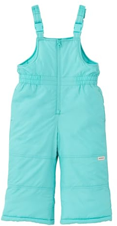 Carter's Unisex Kids Insulated Snow Bib Snow-ver-all Ski Pants, Turquoise, 3T