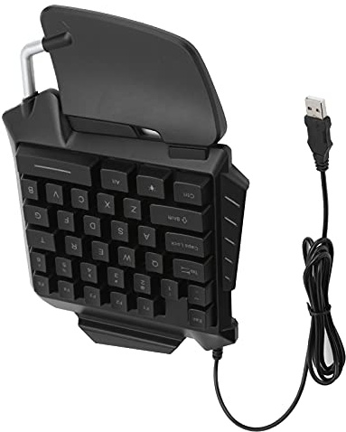 BAFOVY Einhandtastatur, Tragbare Mechanische Gaming-Tastatur, 35 Tasten mit LED-Hintergrundbeleuchtung, Ideal für Gamer und PC-Benutzer