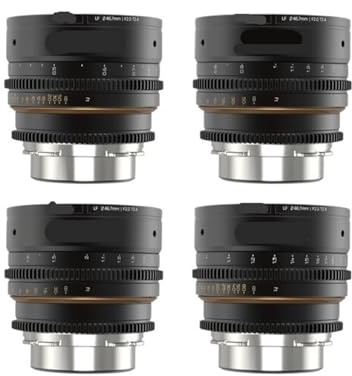 DULENS APO Mini 31mm 43mm 58mm 85mm T2.4 Festbrennweiten-Kinoobjektiv, Vollformat, manuell, große Blendenöffnung, kompatibel mit Canon- und EF/PL-Kameras(4 Lens kit,Canon EF)