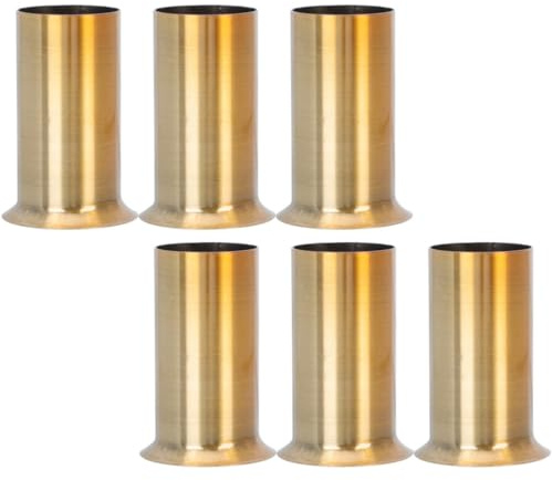 CORHAD Accesorios para Lámpara de Araña de Cristal, 6 Manguitos de Brida de Base Ancha de Hierro Resistencia Corrosión, Ideales para Reemplazo en Iluminación Doméstica