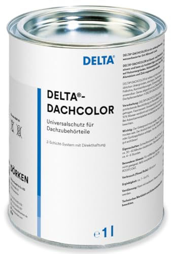 DÖRKEN Delta DACHCOLOR Anthrazit 1 Ltr. Dachlack Universalschutz für Dachelemente Acryl-Beschichtung