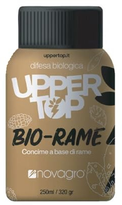 UPPER TOP BIO-RAME, Concime Certificato BIO a Base di Rame, Protezione Naturale contro Funghi e Malattie delle Piante, Difesa Biologica per Orto, Giardino e Frutteto, Sicuro ed Efficace, 250ml (1)