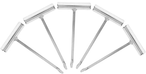 HOMOBABE 5 Ganci per Disosso Carne in Acciaio Inossidabile Manico a T, Ganci da Macellaio per Barbecue, Cucina e Ristorante, Set di Attrezzi in Acciaio Inox per Lavorazione Professionale