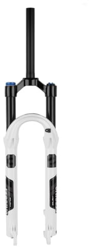 LHHL 26 27.5”29 MTB Forcella Ammortizzata Bici Dritto 1 1/8 forcelle Ammortizzata Corsa 100mm QR 9mm Freno Disco Forcell Aria con Ammortizzatore Blocco Manuale per AM, XC(White,29)