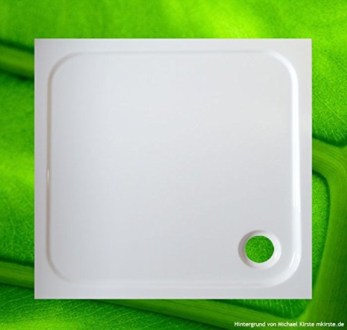 Piatto doccia 80 x 75 + supporto per vasca + scarico – Piattino doccia 80 x 75 x 2,5 cm