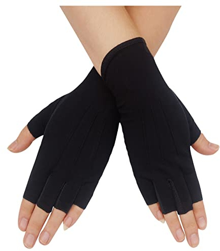 Bienvenu Sommerhandschuhe für Herren, UV-Schutz, Halbfinger, zum Wandern, Fahren, Radfahren, Reiten, aus atmungsaktiver Baumwolle