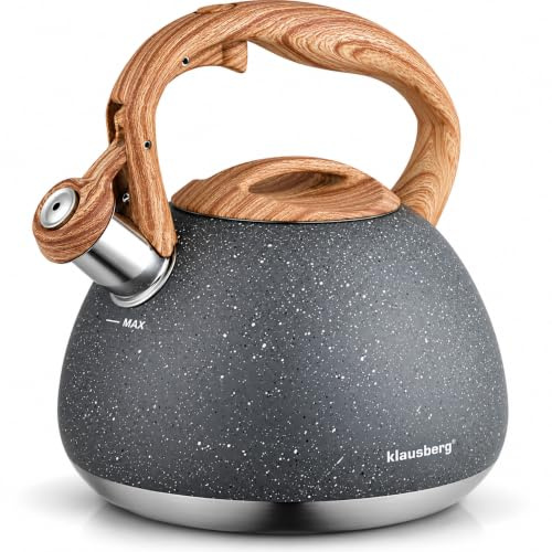 Klausberg Flötenkessel Wasserkessel 2.8L Marmorbeschichtung KB-7369