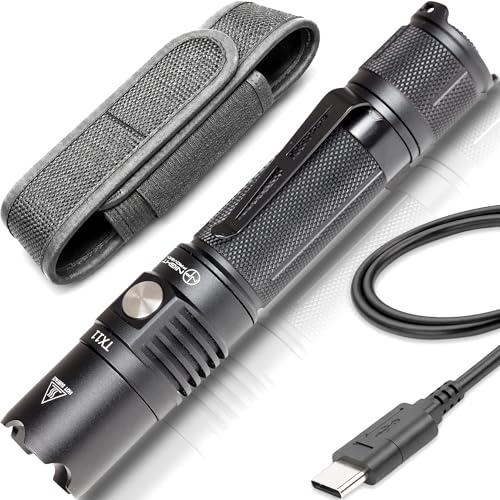 NP NIGHT PROVISION TX11 Tactical Flashlight Torch & USB Rechargeable Battery Luminous SST-40 LED 1600 Lumen with Holster