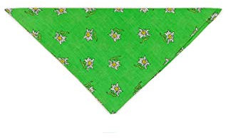 Happy4You Trachtentuch - EDELWEIß - beige, royal, apfelgrün