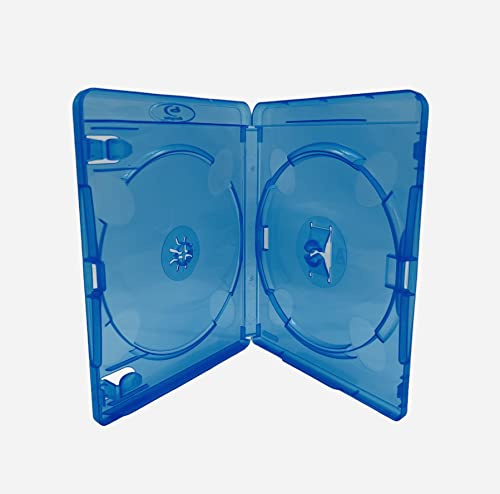 Lot de 5 Boîtiers Amaray Doubles Blu-Ray – 15mm avec Pochette Extérieure – pour 2 Disques CD/DVD/Blu-Ray – Qualité Studio