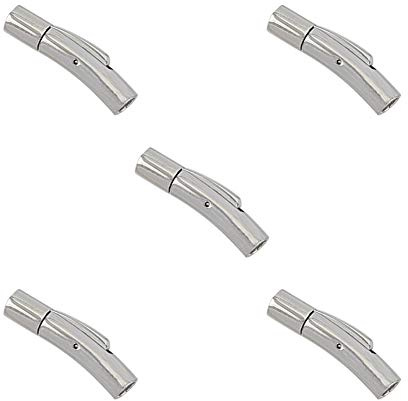 UNICRAFTALE 3mm Loch Bajonettverschlüsse 5 Sätze Edelstahl Armband Verschluss Leder Cord Endverschlüsse Schmuckverschluss Für Armbänder Halsketten Schnalle Schmuckherstellung