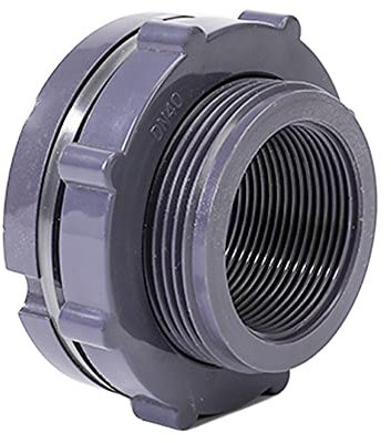 Sanpaint 2 Inch PVC Bulkhead Fitting for Water Barrel, Water Tank, Rain Barrels,NPT2 female thread (2-1/4 inches I.D.) PVC