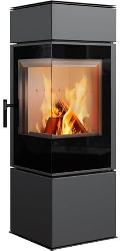 KRATKI Stahlofen freistehend mit Einzug THOR Ø 150, Nennwärmeleistung 8 kW, Energieeffizienzklasse A+, Holzofen, BImSchV Norm 2