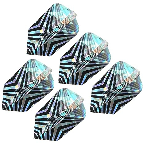 PATIKIL Slim Dart Flights, 5 Pack PET Unique Design Dart Accessories for Steel Tip Dart and Soft Tip Darts, V-shaped Pattern