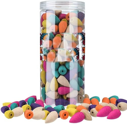 200 pcs Backflow Räucherkerze Rückfluss Räucherkegel Natur Räucherkegel Verschiedenen Düfte Jasmin Ozean Lily Osmanthus Rose