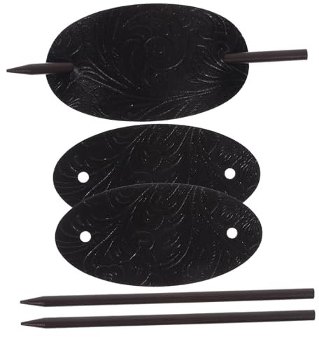 minkissy 15 Pcs Épingle À En Cuir Bandeau En De Forme Supports De Queue De Arc À Barrettes À En Bois Pour Filles Support De Chignon