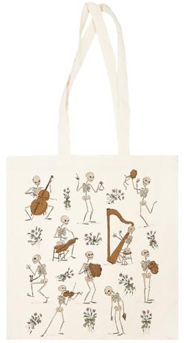 Skeleton Orchestra Unisex Beige Totebag Wiederverwendbare Tasche