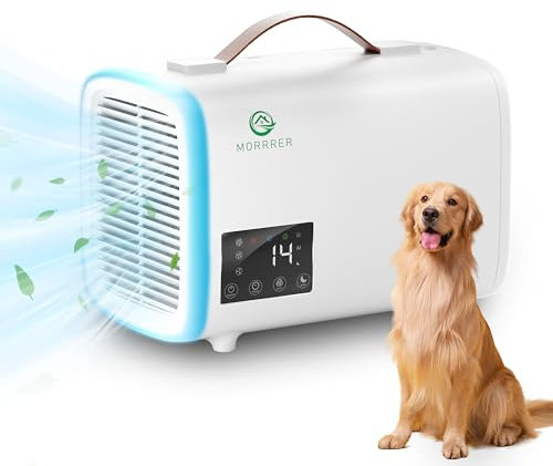 Eliminador de olores de ozono/purificador de aire para el hogar, dormitorio, cubre hasta 1614 pies cuadrados, purificador de aire para mascotas, polvo, caspa, olor, humo