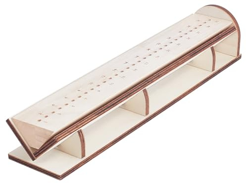 BENECREAT Stanzwiege für Buchbinder aus altem Spitzenholz mit Durchstechführung, 334x65.5x61.5mm Buchbindewerkzeug zur Herstellung von Mustersets