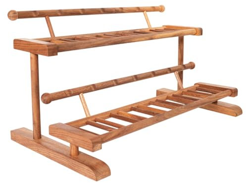 XYUERU Wooden Tobacco Pipe Stand, Pipe Stand for 14 Tobacco Pipes, Smoker Pipe Stand, Universal Wooden Pipe Stand Rack Holder
