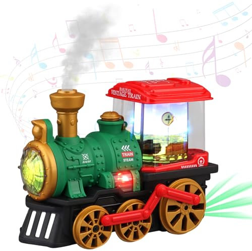 Darryy Spruzzatore elettrico per bambini, giocattolo treno, treno giocattolo per bambini 3-9 anni, con luci e rumori, giocattolo dai 3 ai 9 anni in su