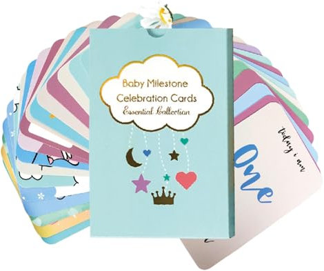 Kinder monatliche Meilensteinkarten, Kinder -Ankündigungszeichen, Buntes Kindermonatzeichen, 50x lustige Kindergartendekoration, entzückende Fotografie -Requisite für, Mädchen