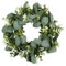 KARLOR Artificial Plant Wreath, Artificial Eucalyptus Wreath, Hanging Decorative Door Wreaths, Flower Wreath Decoration for Front Door, Wedding, Party Garden Window Wall Fireplace Spring Easter Decor