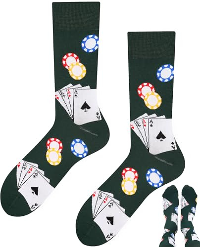 TODO Colours Divertidos calcetines con diseño – Multicolor, colorido, loco para la alegría de vivir, 43-46