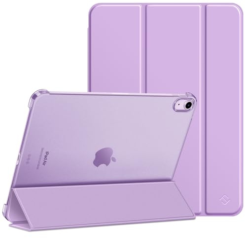 Fintie Hülle für iPad Air 11 Zoll M4/M3/M2, iPad Air 5./4. Gen 10,9 Zoll | Ultra dünne & leichte Schutzhülle Case Cover mit mattierter transparenter Rückschale, Auto Schlaf/Wach Funktion, Violett